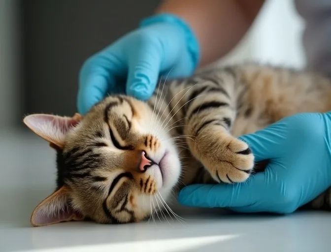 Specialist carefully handling a deceased cat with dignity in Avonsleigh